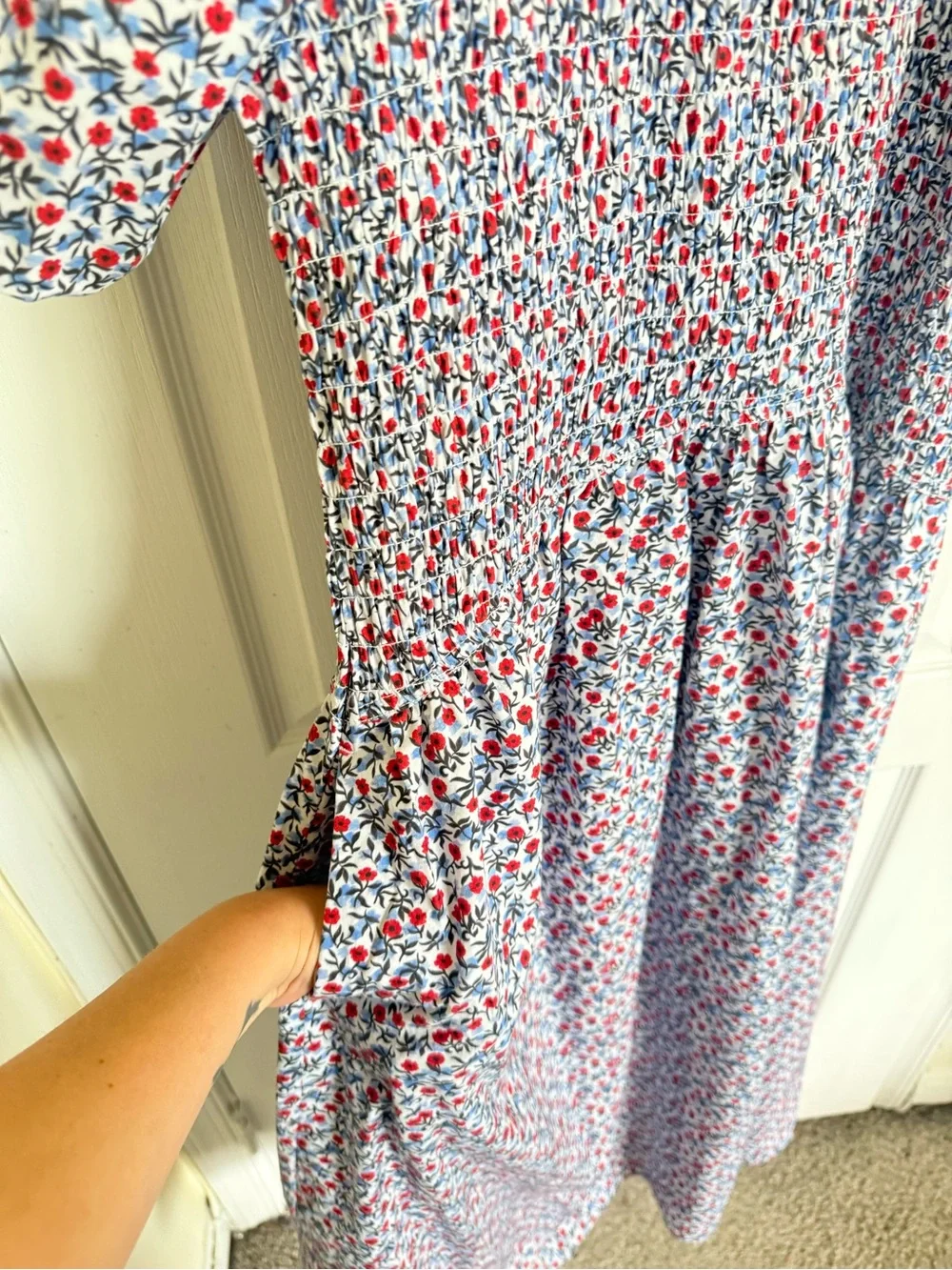 J. Crew Meadow Midi Dress in Poppy Cotton